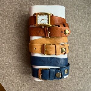 La Mer Multi-Color Leather Wrap Watches